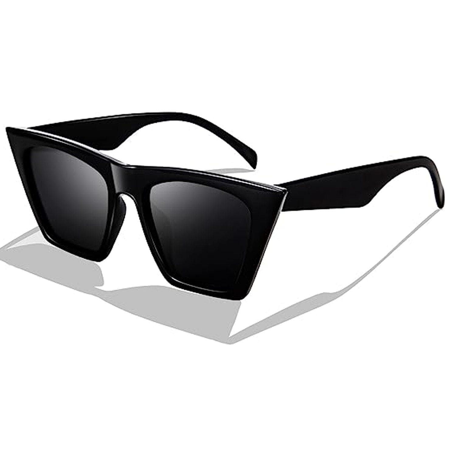 عینک آفتابی زنانه FEISEDY Vintage Square Cat Eye Sunglasses Women
