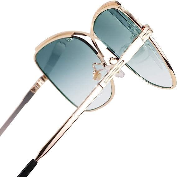 عینک آفتابی زنانه FEISEDY Womens Aviator Sunglasses Oversized Butterfly X Shape — تصویر ۲