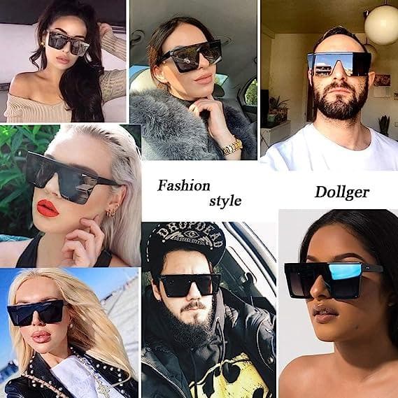عینک آفتابی زنانه و مردانه Sunglasses, Square Oversized Sunglasses for Women Men — تصویر ۴