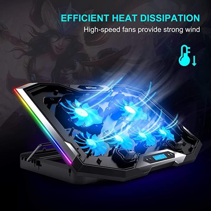 خنک کننده لپ‌تاپ TopMate C11 Laptop Cooling Pad RGB Gaming Notebook Cooler — تصویر ۳