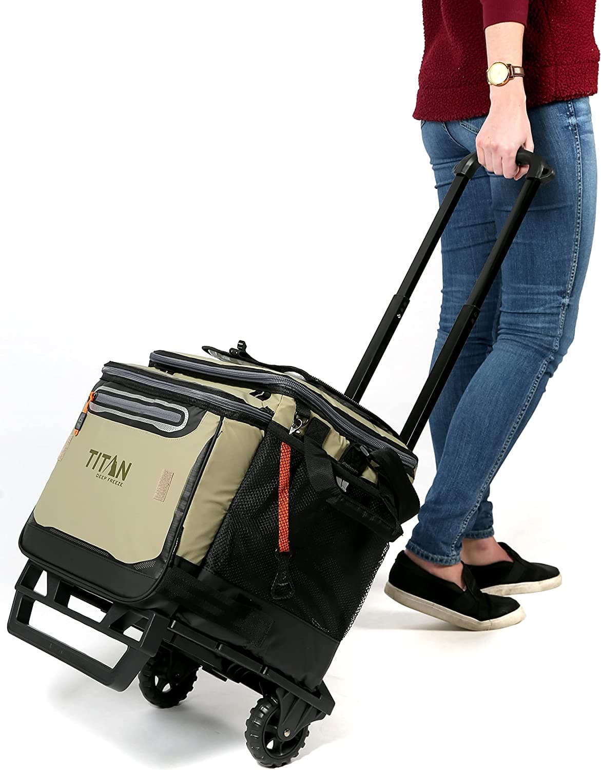 خنک کننده چرخ دار Arctic Zone Titan Deep Freeze 60 (50+10) Can Collapsible Rolling Cooler — تصویر ۸