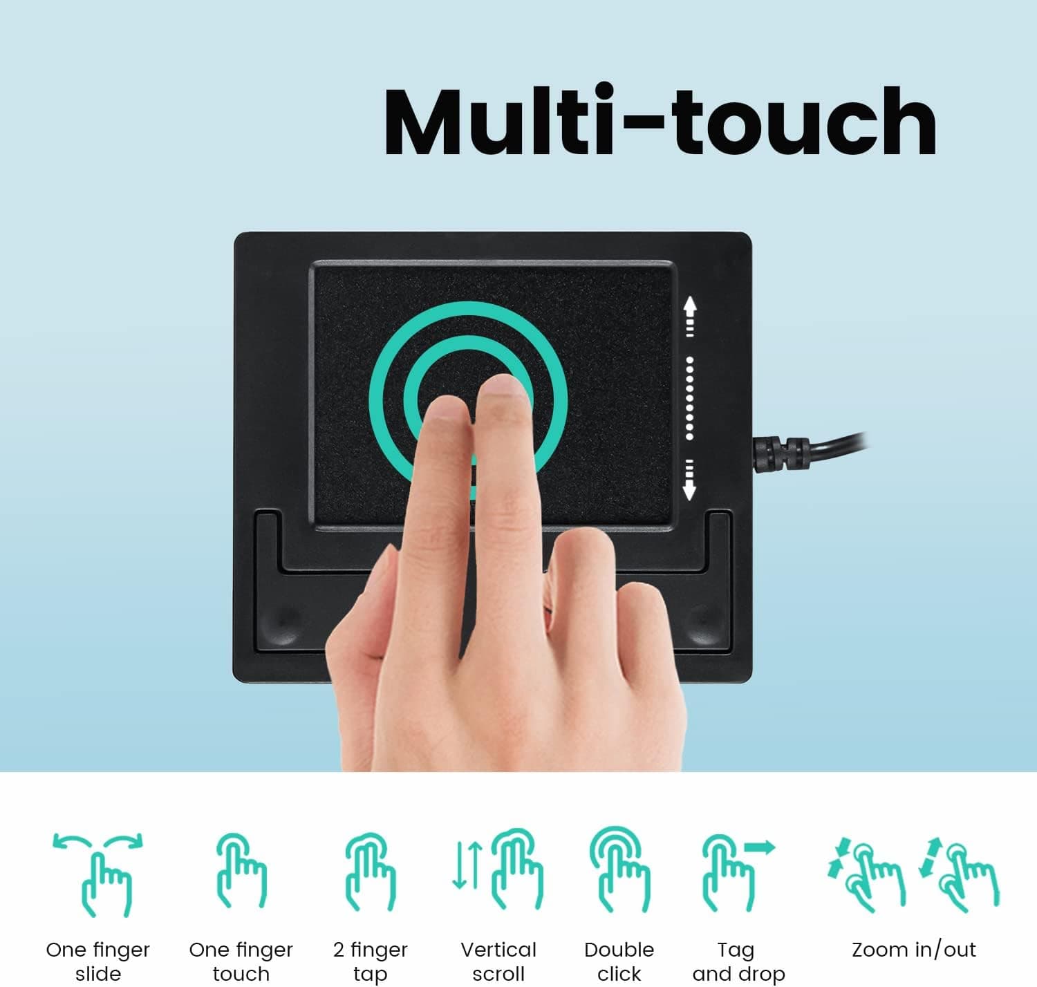 تاچ پد ماوس حرفه ای Perixx PERIPAD-501 II Professionelles USB Touchpad — تصویر ۳