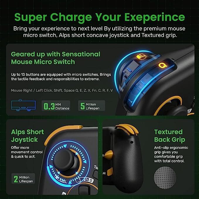 کنترلر گیمینگ با پد لمسی و کیبورد IFYOO GTP01 Wired USB Gaming Touchpad with Keyboard and Mouse Funcitons — تصویر ۳