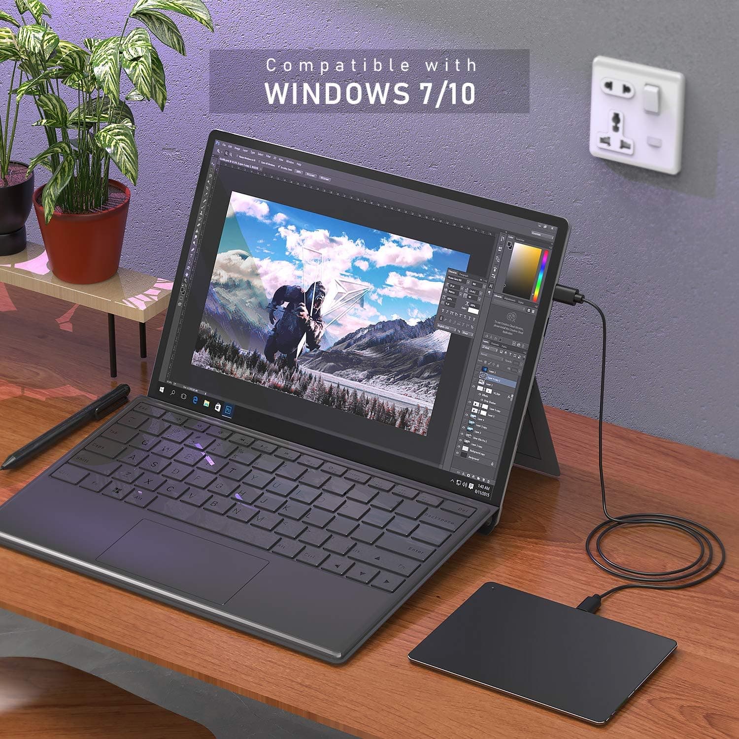 پد ماوس لمسی Trackpad, High Precision Touchpad for PC, Ultra Slim Portable — تصویر ۷