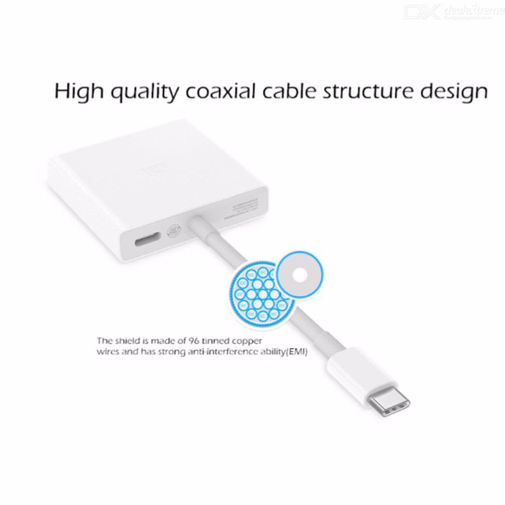 تبديل تايپ سی به اچ دی ام ای شیائومی مدل Xiaomi USB Type-C to HDMI Multifunction Adapter ZJQ01TM — تصویر ۲