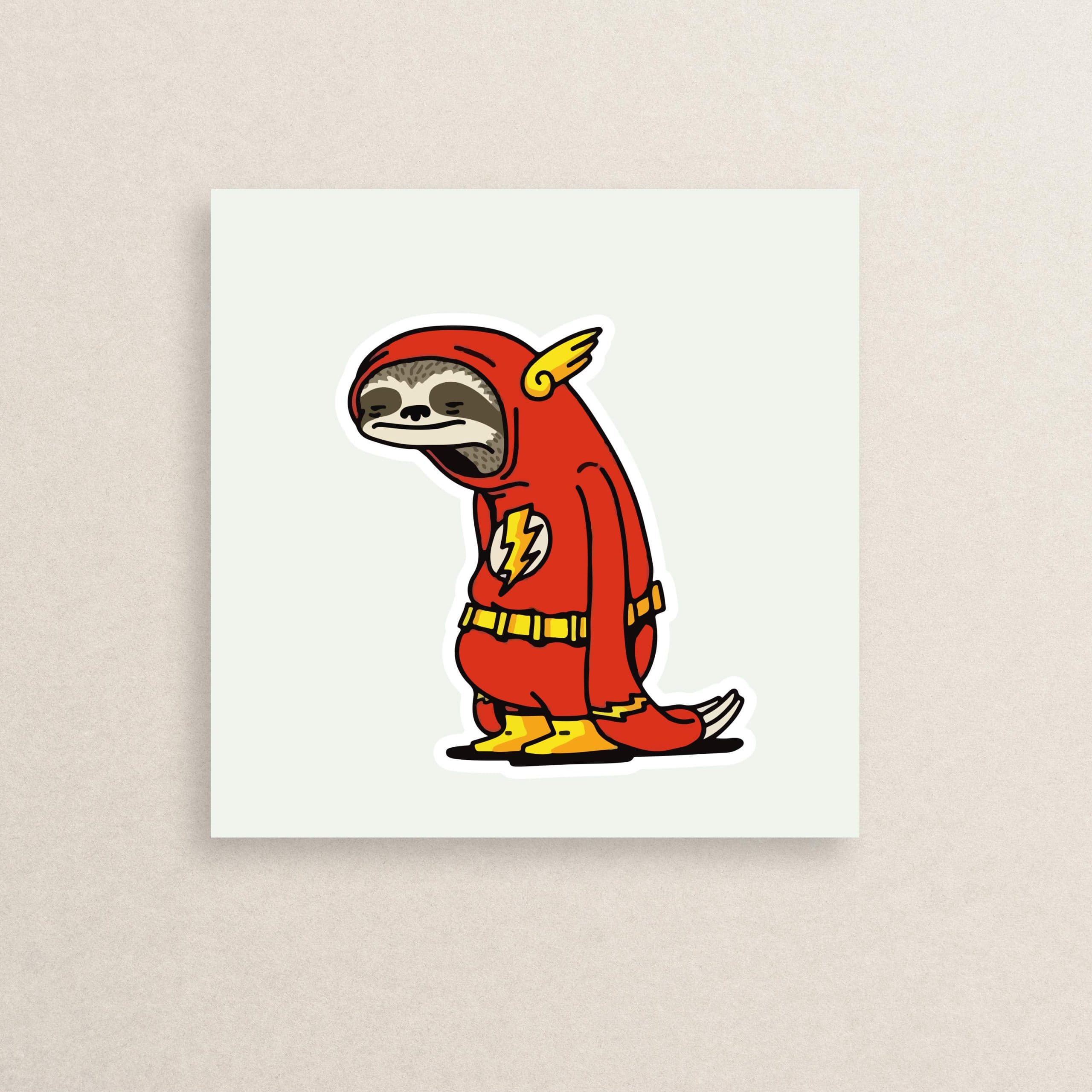 استیکر با مزه تنبل خسته 99 | Cool tired sloth sticker 99