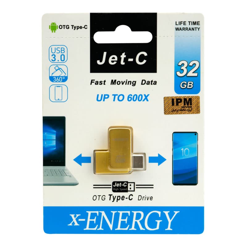 فلش ۳۲ گیگ X-Energy Jet-C OTG Type-C USB3.0 — تصویر ۳