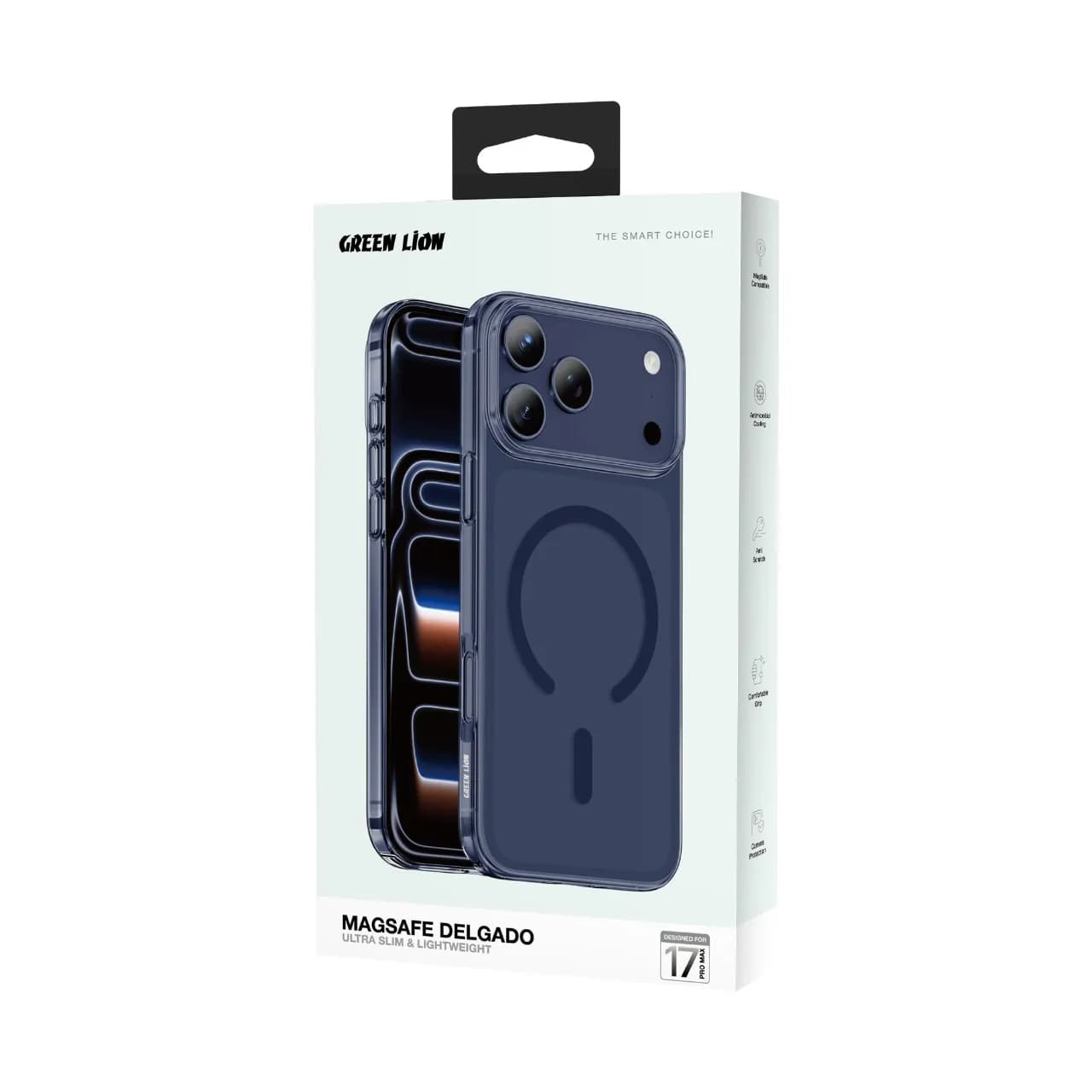 کاور شفاف iPhone 17 Pro Max مدل MagSafe Delgado گرین لاین — تصویر ۲