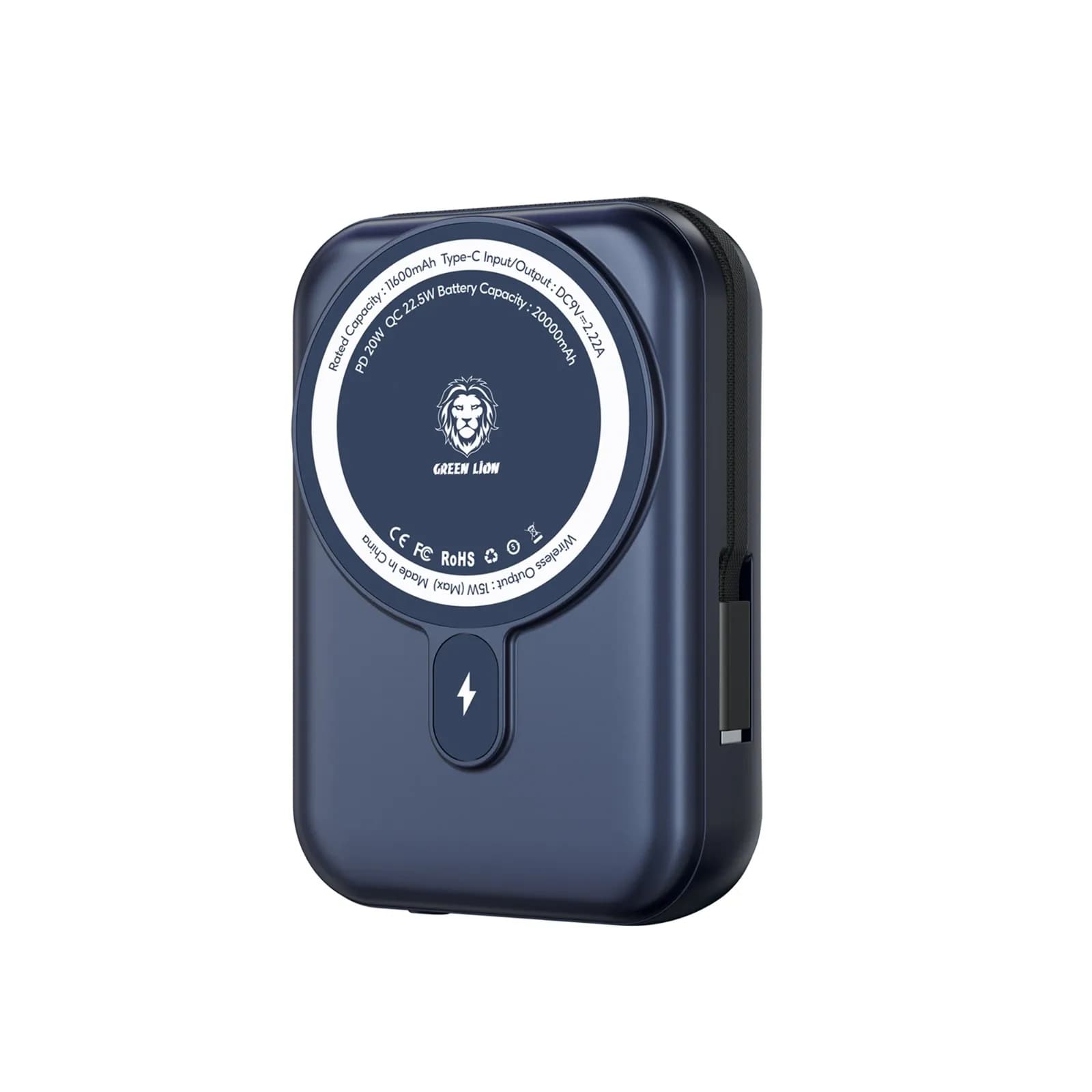 پاور بانک 20000mAh مدل Monaco MagSafe گرین لاین