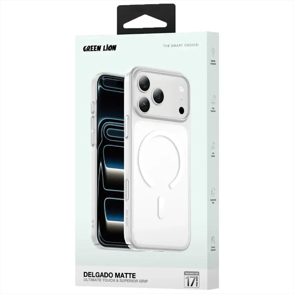 کاور مات iPhone 17 Pro مدل Delgado Matte MagSafe گرین لاین — تصویر ۲