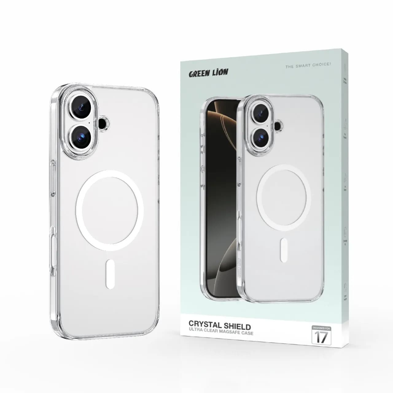 کاور شفاف iPhone 17 مدل Crystal Shield Ultra Clear MagSafe گرین لاین — تصویر ۲
