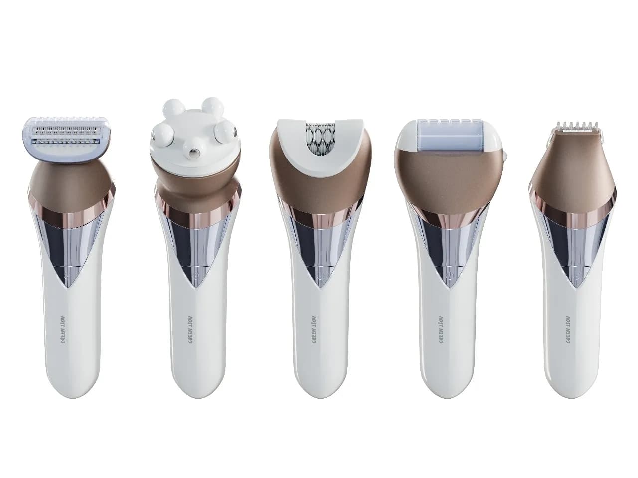 ست اپیلاتور ۵ کاره بدون سیم گرین لاین مدل 5in-1 Cordless Epilator Kit – سفید
