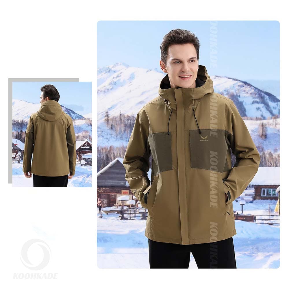 کاپشن دو پوش پلار مردانه SNOW HAWK 68991