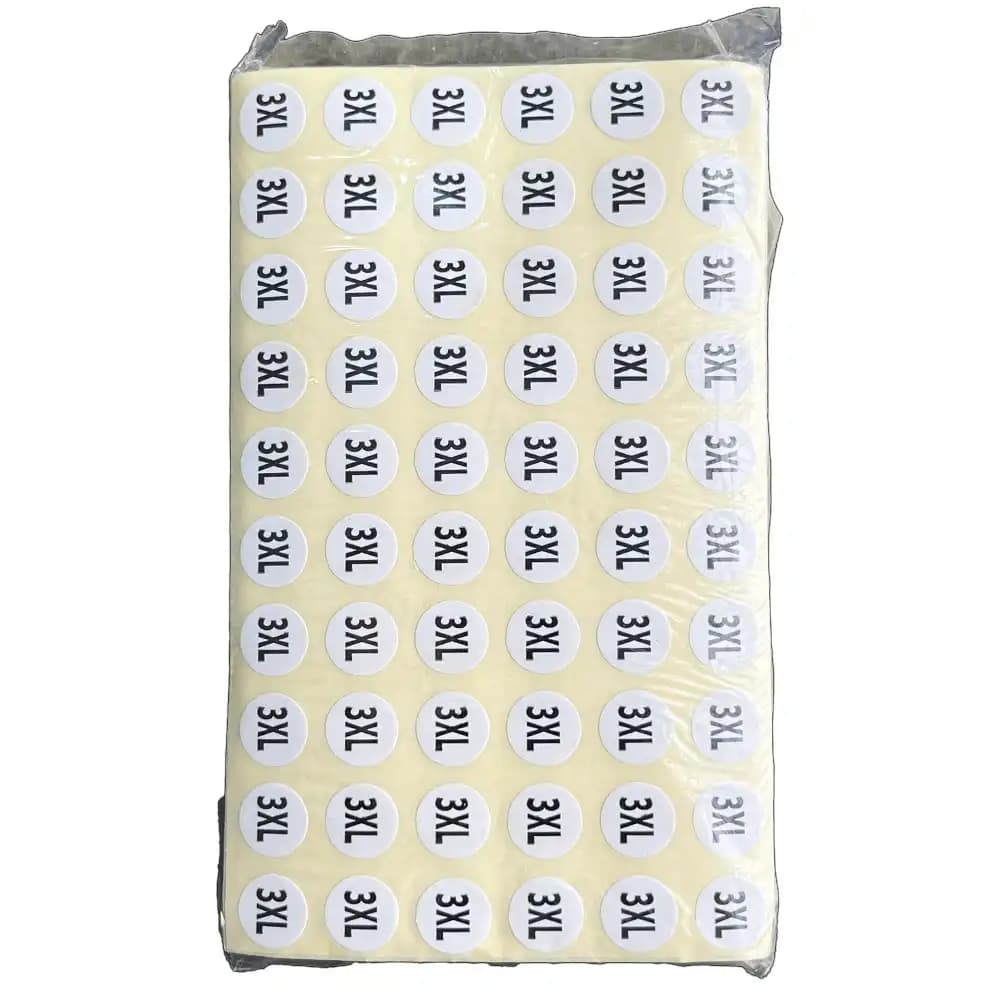 سایز برچسبی سایز سه ایکس لارج 3XL (یک بسته 100 عددی)