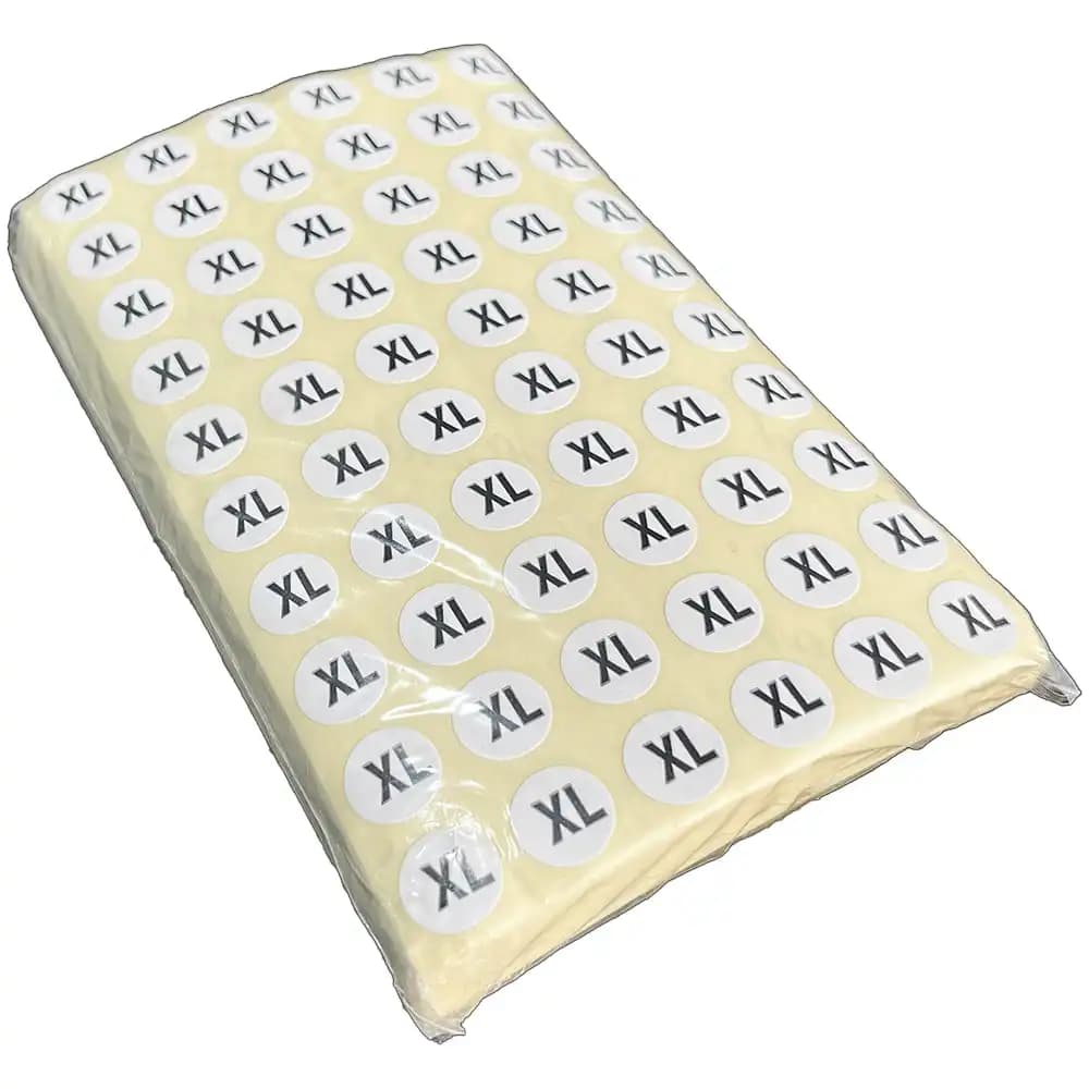 سایز برچسبی سایز ایکس لارج XL (یک بسته 100 عددی) — تصویر ۲