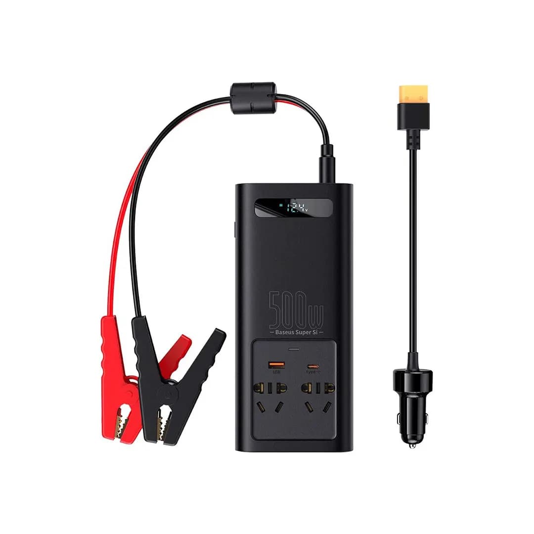 مبدل و اینورتر 500 وات باسئوس Baseus supersi power inverter
