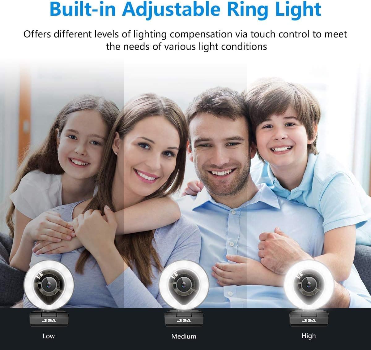 وب کم جیگا مدل JIGA Streaming Webcam right light pr — تصویر ۵
