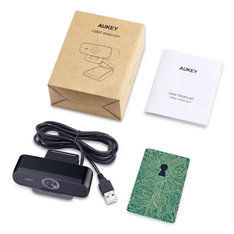 وب کم AUKEY 1080p با میکروفون، Plug&Play — تصویر ۴
