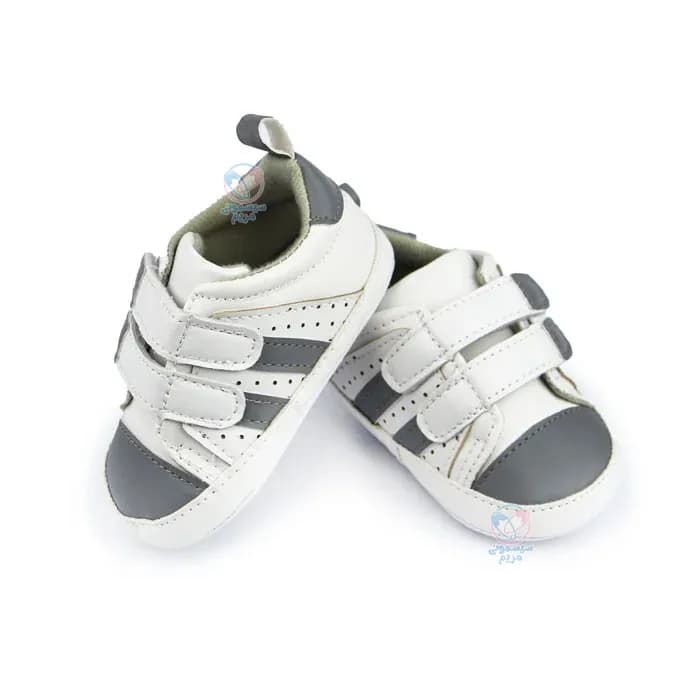 پاپوش دو چسب بغل دو خط طوسی مادرکر Mothercare