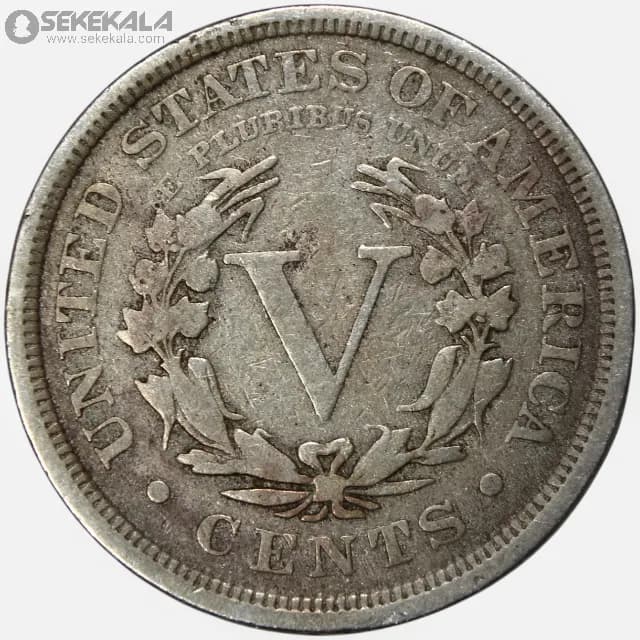 سکه 5 سنت قدیمی آمریکا 1907 (Liberty- آزادی) — تصویر ۲