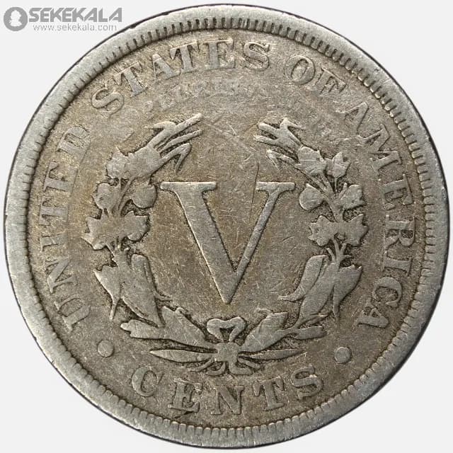 سکه 5 سنت قدیمی آمریکا 1905 (Liberty- آزادی) — تصویر ۲