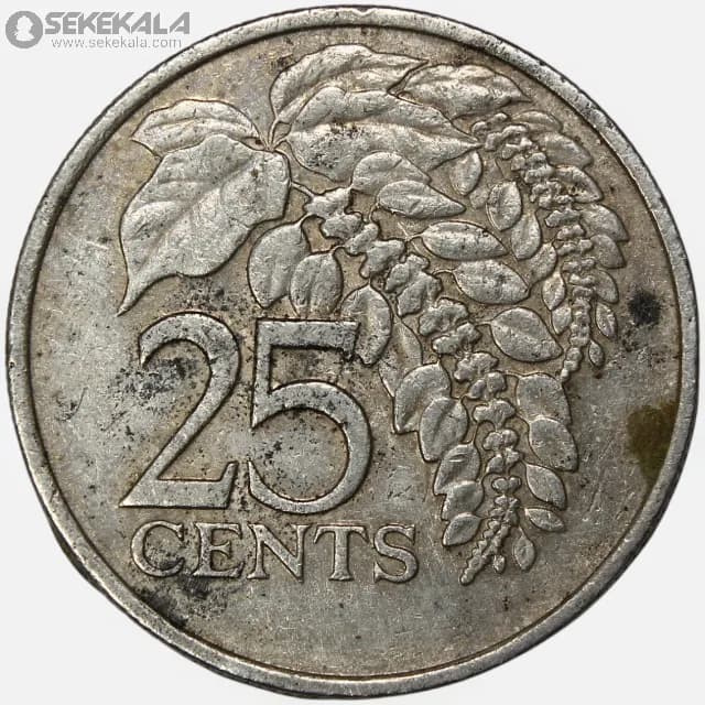 سکه 25 سنت کمیاب ترینیداد و توباگو 1980