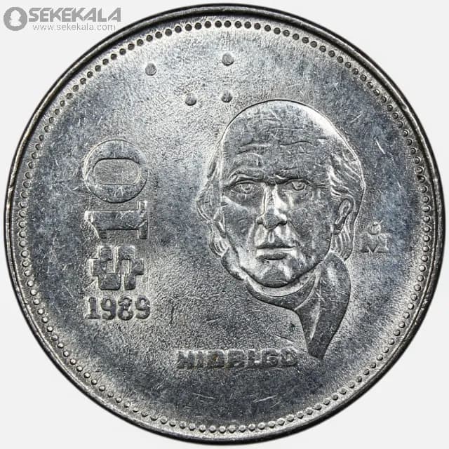 سکه 10 پزو مکزیک 1989 (AU)