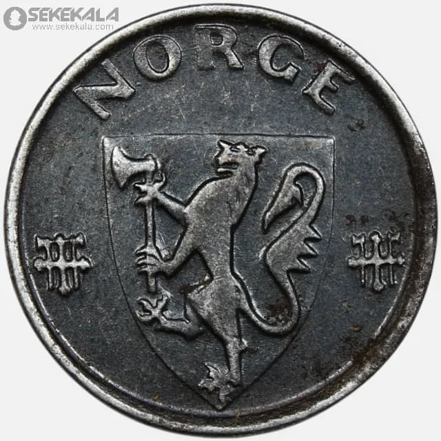 سکه 1 اوره نروژ 1943 (هاکان هفتم)