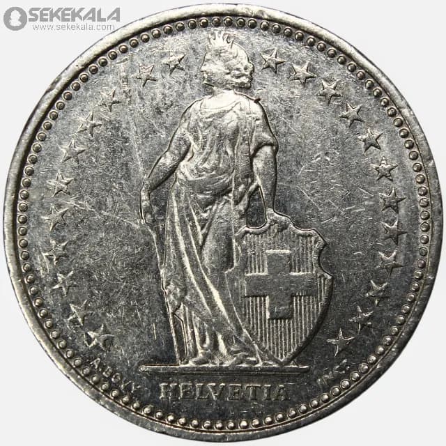 سکه 1/2 فرانک سوئیس 1990
