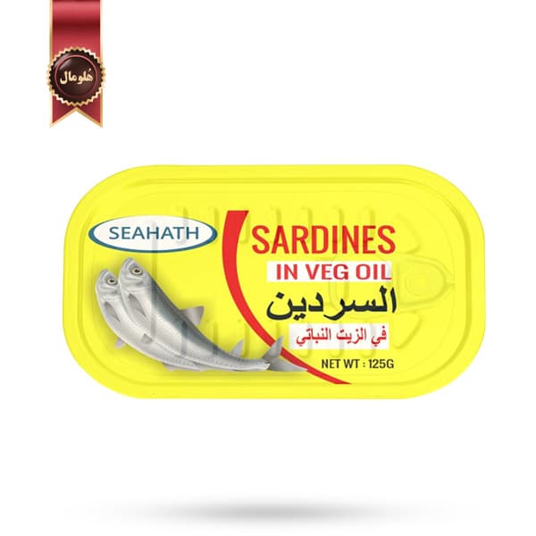 کنسرو ماهی سیهات Seahath مدل ساردین در روغن گیاهی sardines in veg oil وزن 125 گرم (اورجینال)