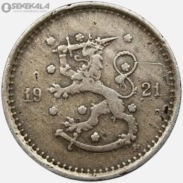 سکه 50 پنیا کمیاب فنلاند 1921