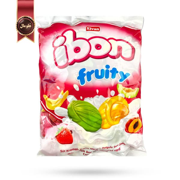 آبنبات‌ میکس شیر و میوه الوان elvan مدل آیبون ibon وزن 700 گرم (اورجینال)