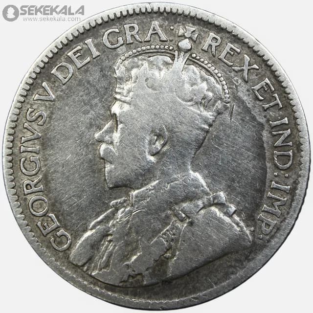 سکه 9 پیاستر نقره قبرس مستعمره بریتانیا 1913 (جرج پنجم)(بسیار کمیاب) — تصویر ۲