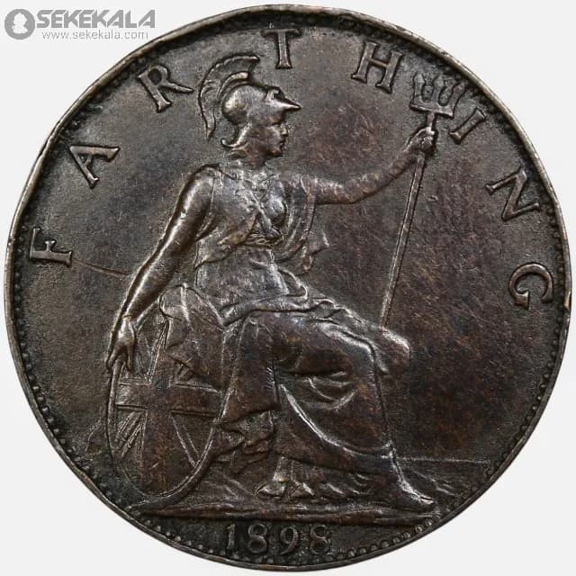 سکه 1 فارتینگ انگلیس 1898 (ملکه ویکتوریا) — تصویر ۲