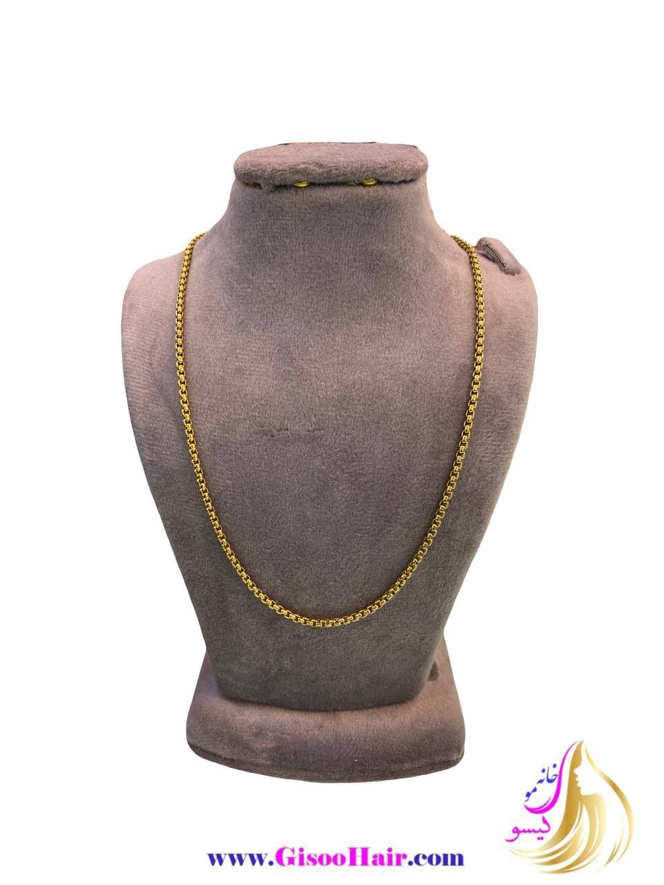 زنجیر استیل طلایی مردانه مدل ویتالی