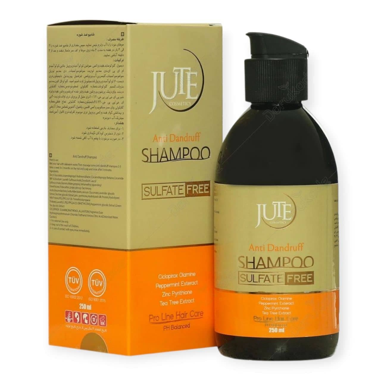 شامپو ضد شوره بدون سولفات ژوت JUTE مدل Anti Dandruff حجم 250 میل
