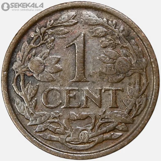 سکه 1 سنت قدیمی هلند 1930(ملکه ویلهلمینا)