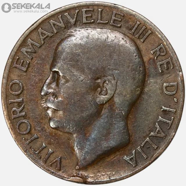 سکه 5 سنتسیمی ایتالیا 1921 (ویکتور امانوئل سوم) — تصویر ۲