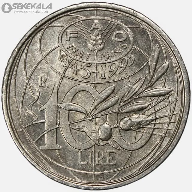 سکه 10 لیره یادبود FAO ایتالیا 1995 (AU)