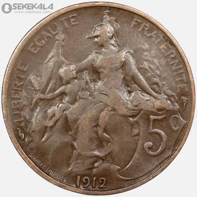 سکه 5 سنتیم فرانسه 1912 (جمهوری سوم)