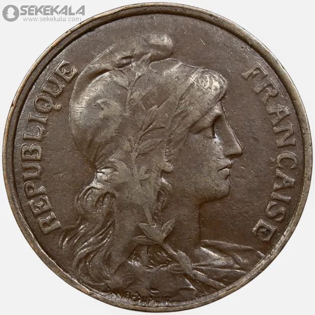 سکه 5 سنتیم فرانسه 1917 (جمهوری سوم) — تصویر ۲