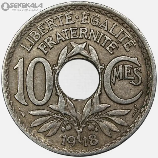 سکه 10 سنتیم فرانسه 1918 (جمهوری سوم)