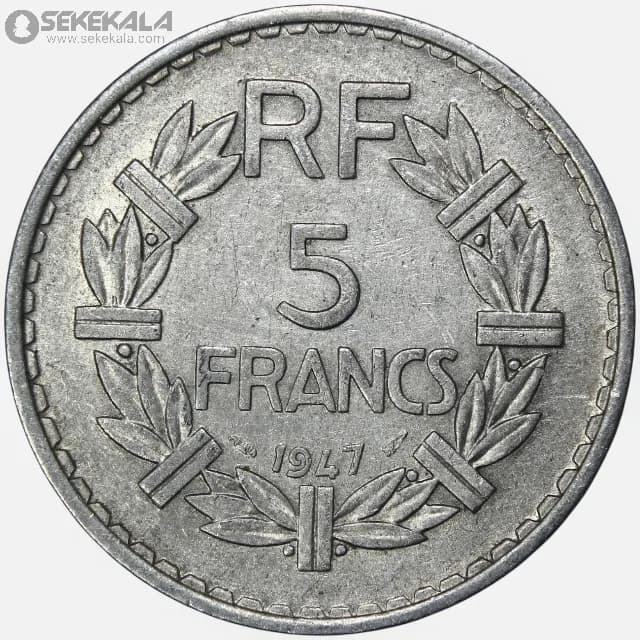 سکه 5 فرانک فرانسه 1947 (جمهوری چهارم) — تصویر ۲