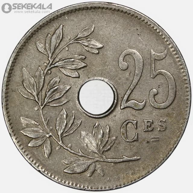 سکه 25 سنتیم بلژیک 1928 (آلبرت اول)