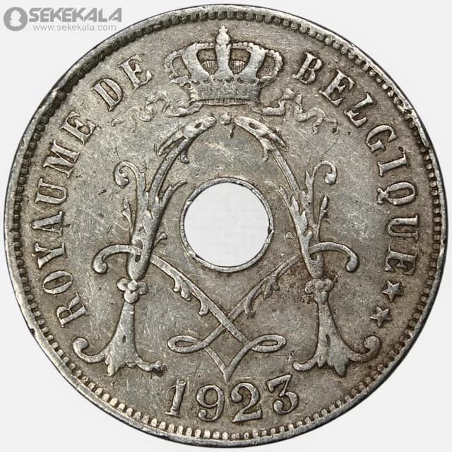 سکه 25 سنتیم بلژیک 1923 (آلبرت اول) — تصویر ۲