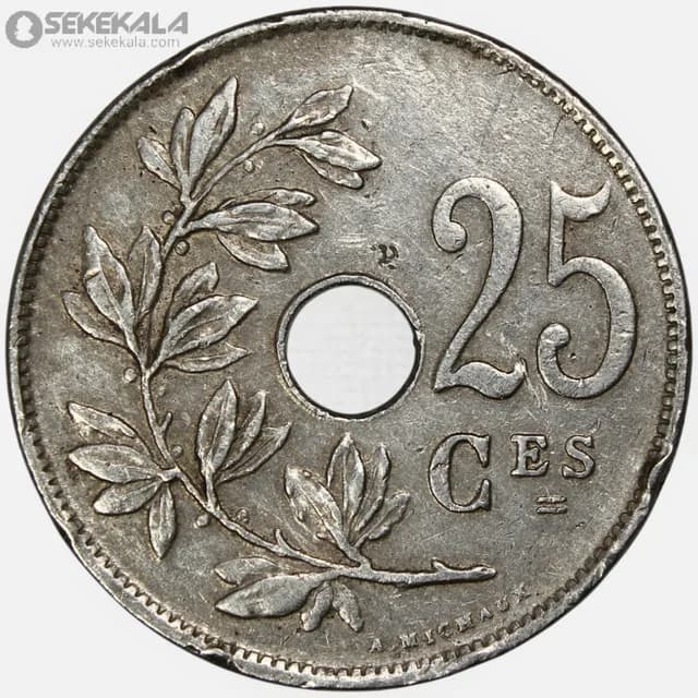 سکه 25 سنتیم بلژیک 1923 (آلبرت اول)