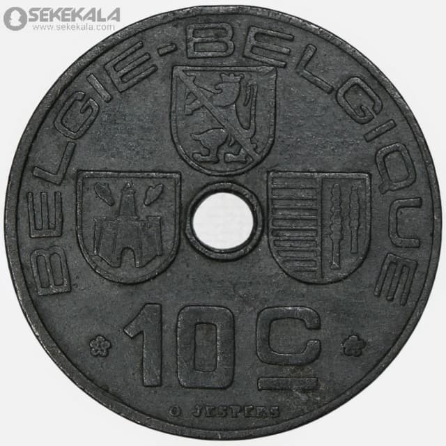 سکه 10 سنتیم بلژیک 1944 (لئوپولد سوم)