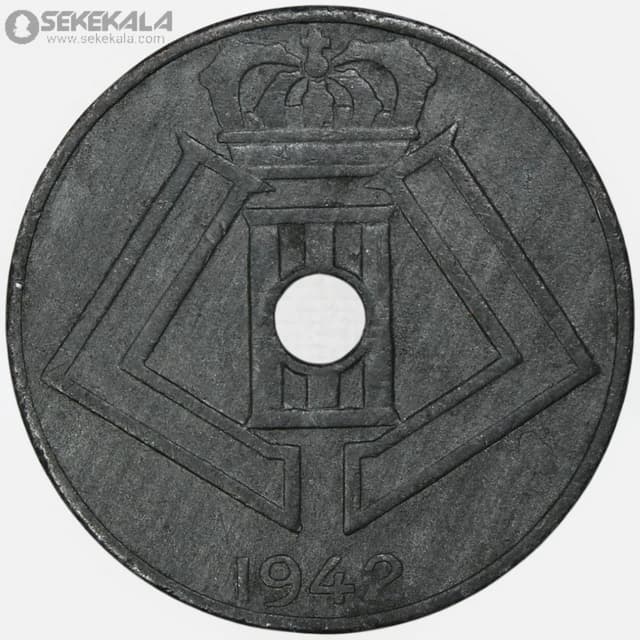 سکه 10 سنتیم بلژیک 1942 (لئوپولد سوم) — تصویر ۲