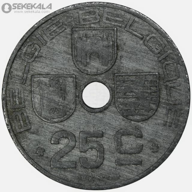 سکه 25 سنتیم بلژیک 1946 (لئوپولد سوم)