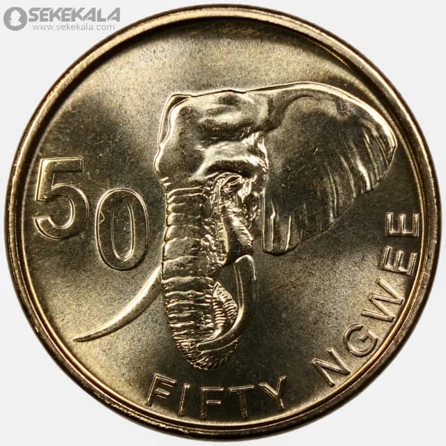 سکه 50 انگوه کمیاب زامبیا 2025 (UNC)